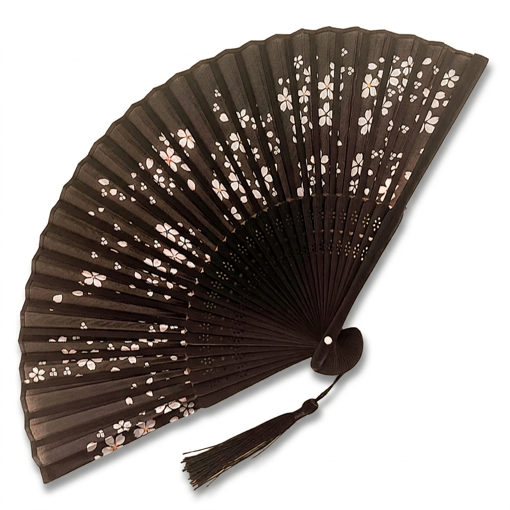 WOOD AND SILK FAN