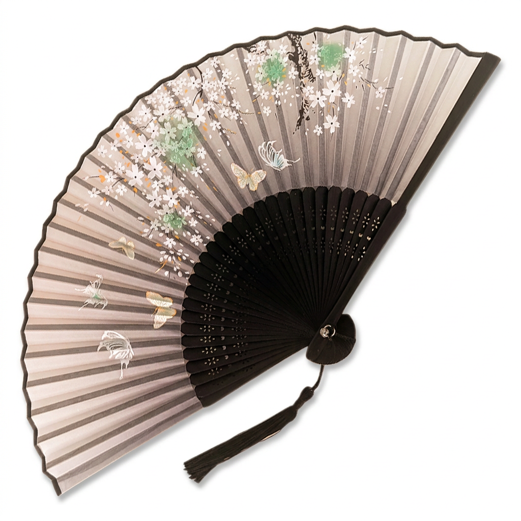 WOOD AND SILK FAN