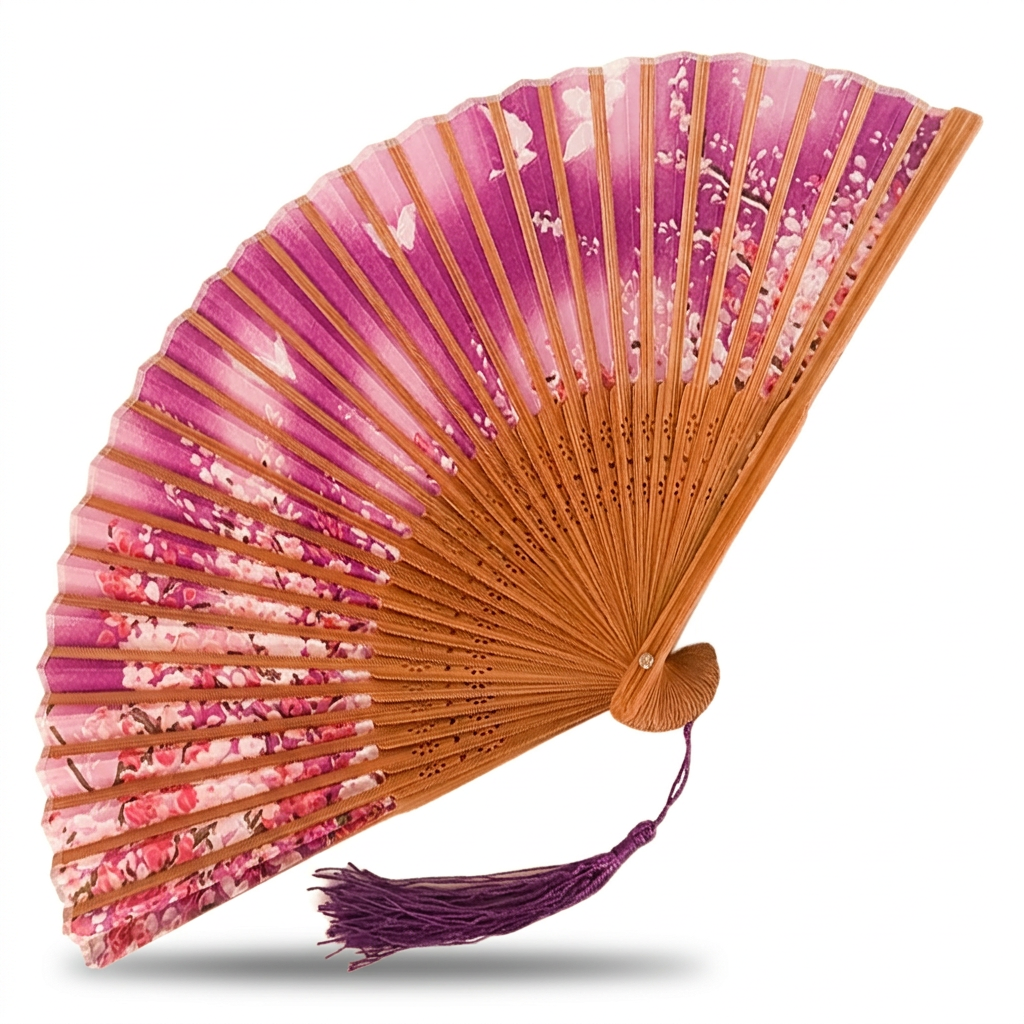 WOOD AND SILK FAN