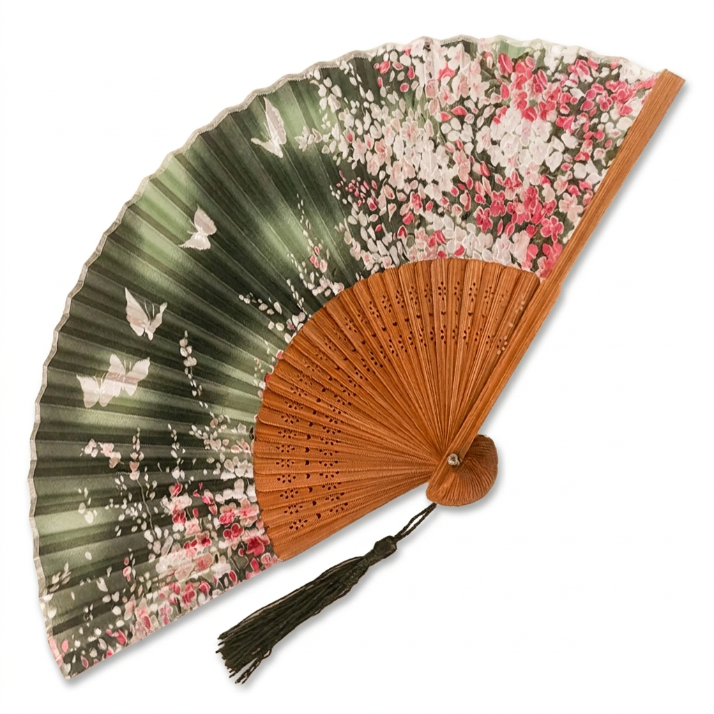 WOOD AND SILK FAN