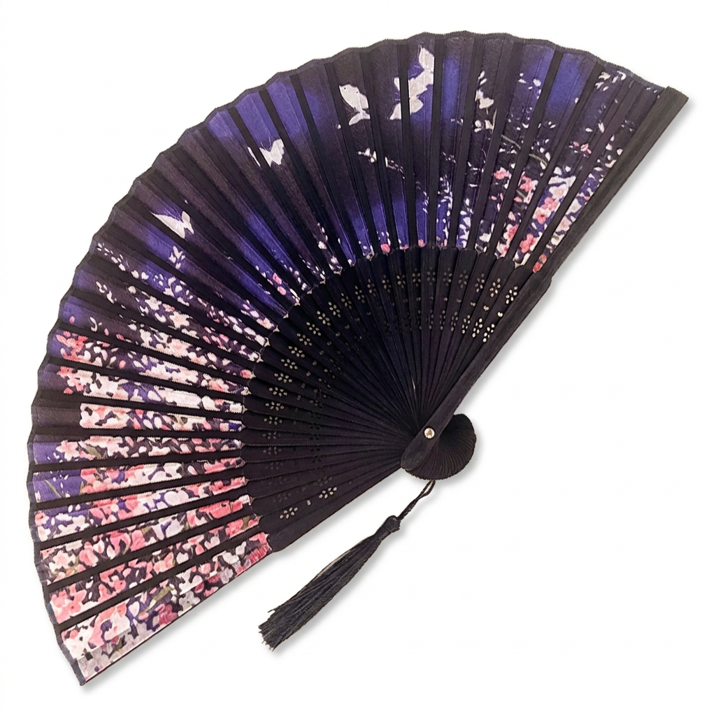WOOD AND SILK FAN
