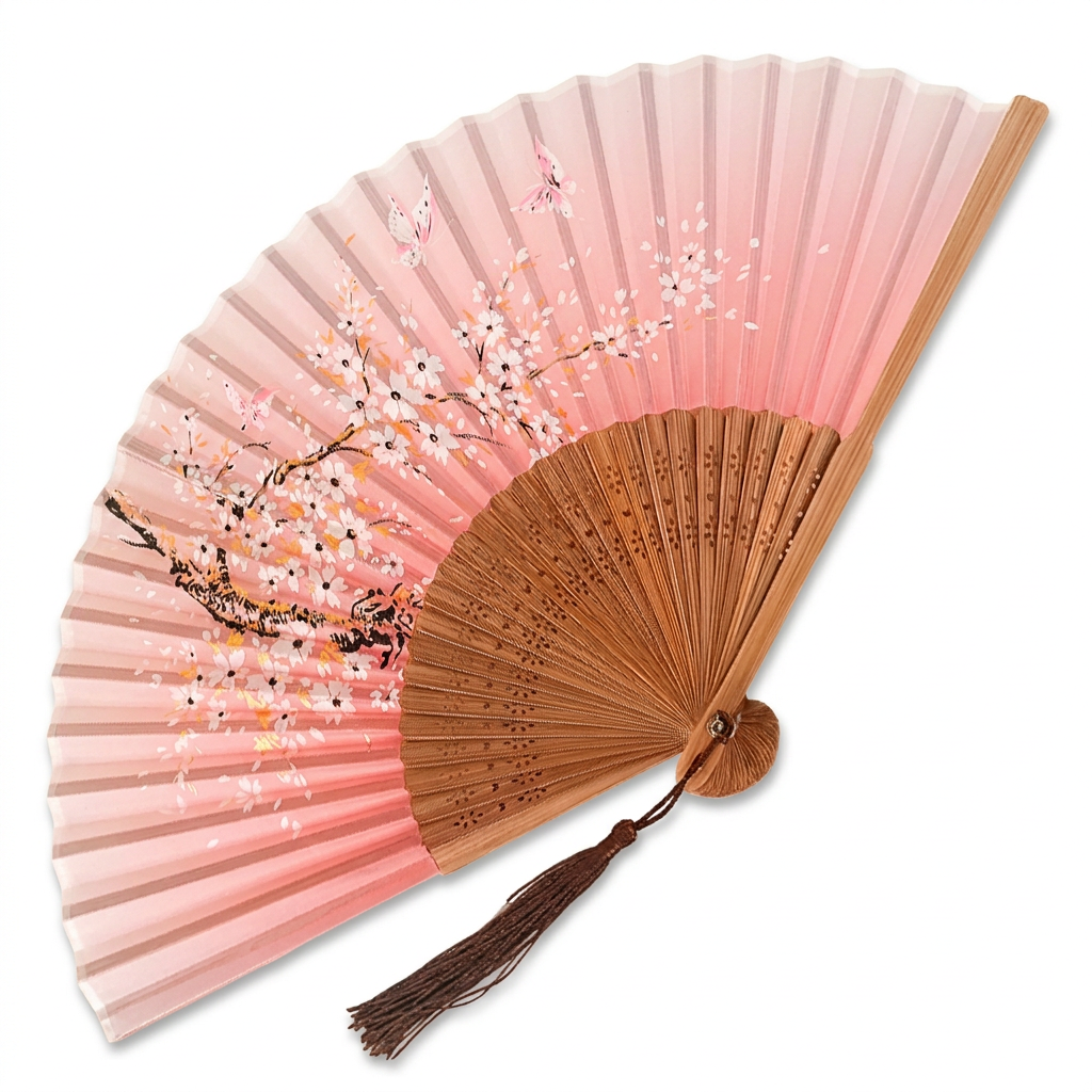 WOOD AND SILK FAN