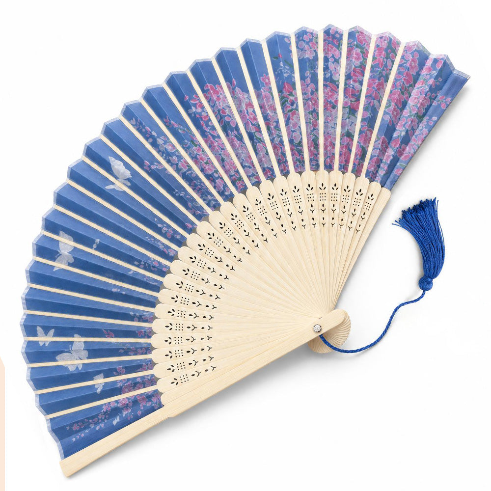 VENTAGLIO IN LEGNO CON STAMPA A FIORI